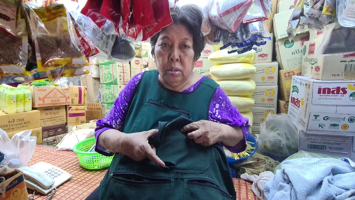 รู้เบาะแส เส้นทาง "โจรสาว" ย่องตัดผ้ากันเปื้อน ฉกเงิน แม่ค้าร้านของชำ