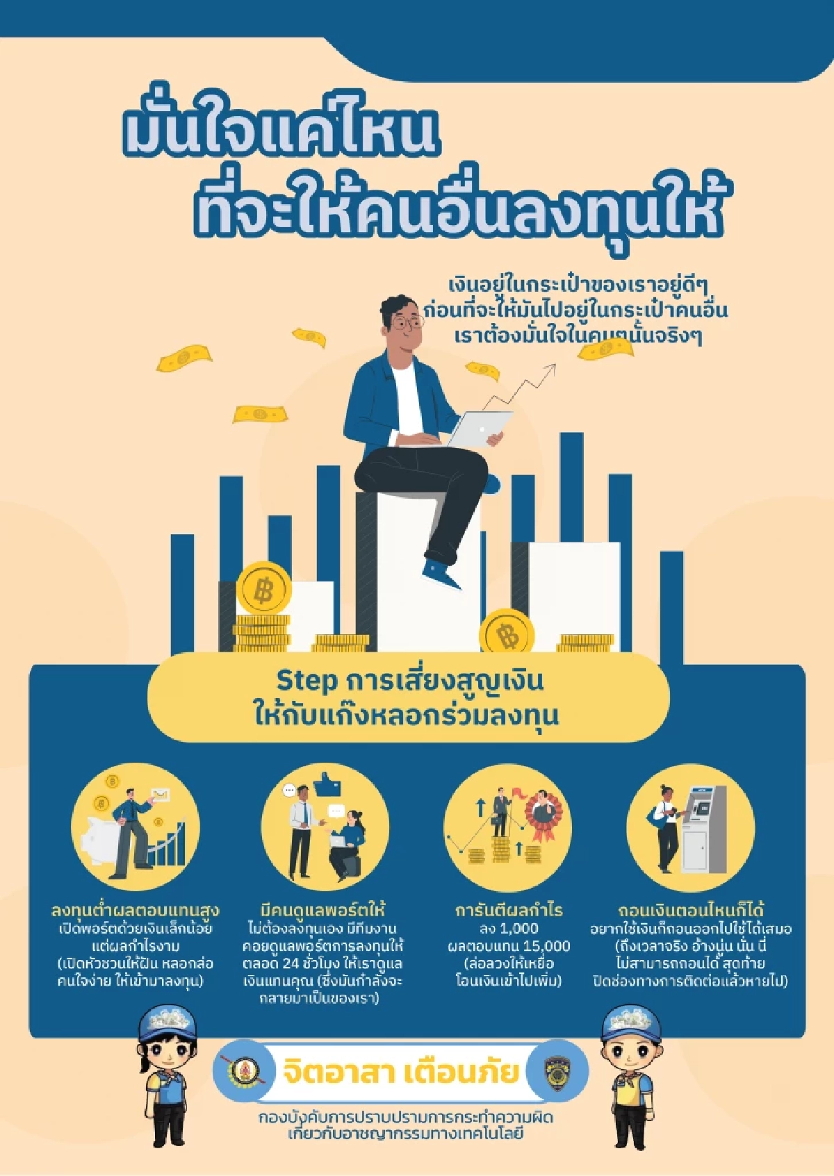 "บิ๊กก้อง" เตือนภัย แก๊ง "หลอกร่วมลงทุน" เสี่ยงสูญเงิน