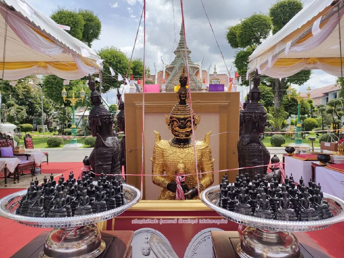 พิธีบรรจุพระบรมธาตุในพระเกศหลวงพ่อแจ้ง เบิกเนตรสมโภช รูปหล่อ"พญายักษ์"