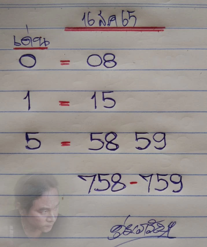 หวยงวดนี้ เลขดังประจำงวดวันที่ 1 กันยา 2565 1 หวย