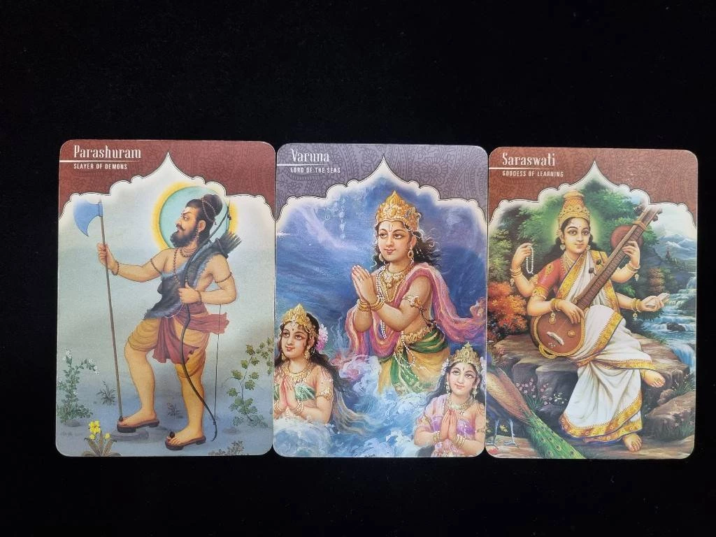 ไพ่ปารสุราม ไพ่พระวรุณ ไพ่พระแม่สรัสวตี