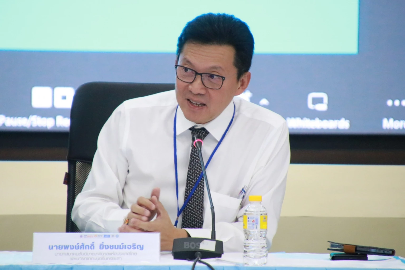 นายพงษ์ศักดิ์ ยิ่งชนม์เจริญ นายกสมาคมสันนิบาตเทศบาลแห่งประเทศไทย และนายกเทศมนตรีนครยะลา