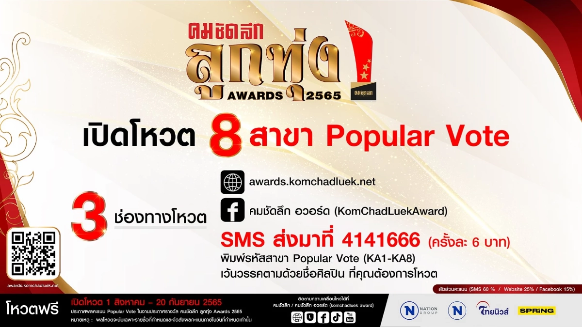 ข่าวดี  "คมชัดลึก ลูกทุ่ง AWARDS 2565" เปิดกิจกรรมลุ้นบัตร FAN CLUB ZONE เช็ก