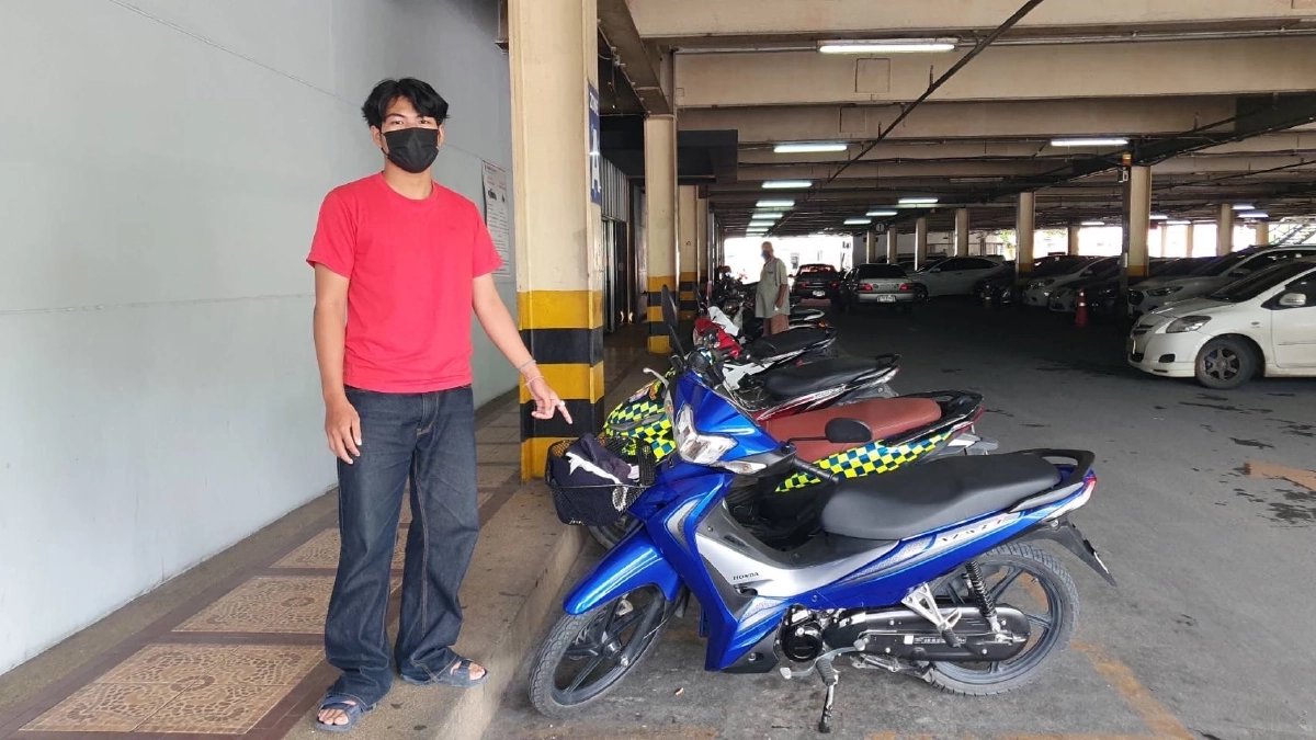 “หนุ่มเมืองนนท์ “  โพสต์เตือนภัย  ถูกคนร้ายขโมย “ถุงแกง” ตะกร้าหน้ารถ