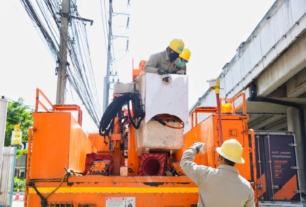 "MEA" ระดมกำลัง ตรวจสอบความปลอดภัย เสาเหล็กระบบสายส่งไฟฟ้าแรงสูง