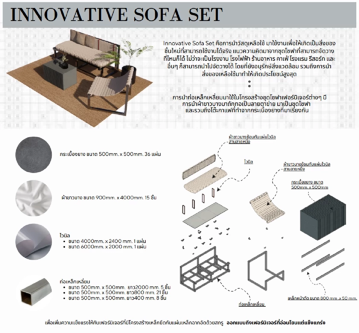 ออกแบบชิ้นงาน INNOVATIVE SOFA SET