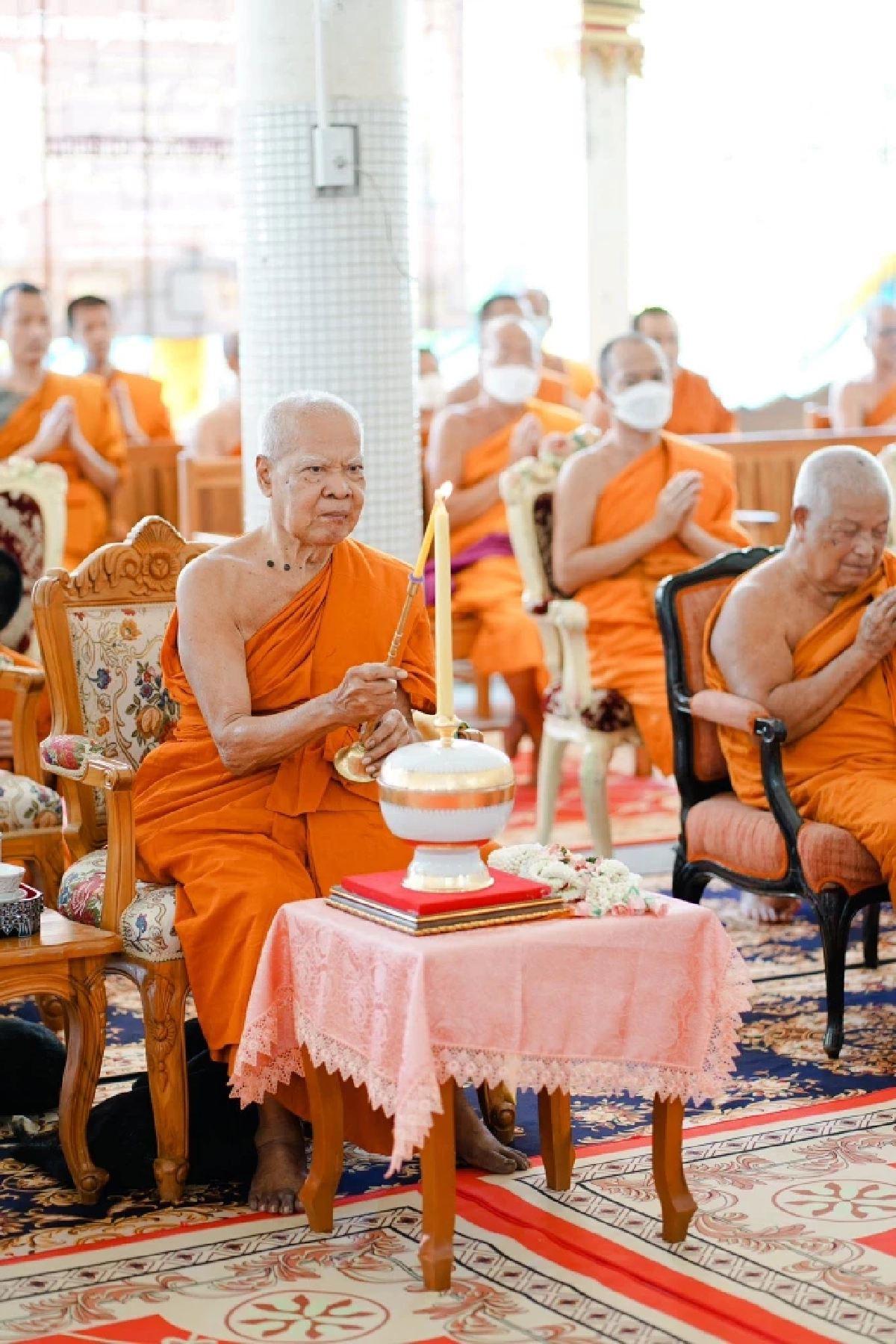 ศิษย์ถวายมุทิตาจิต เจริญอายุวัฒนมงคล 82 ปี  หลวงพ่อแอ่ม วัดน้ำตก กาญจนบุรี