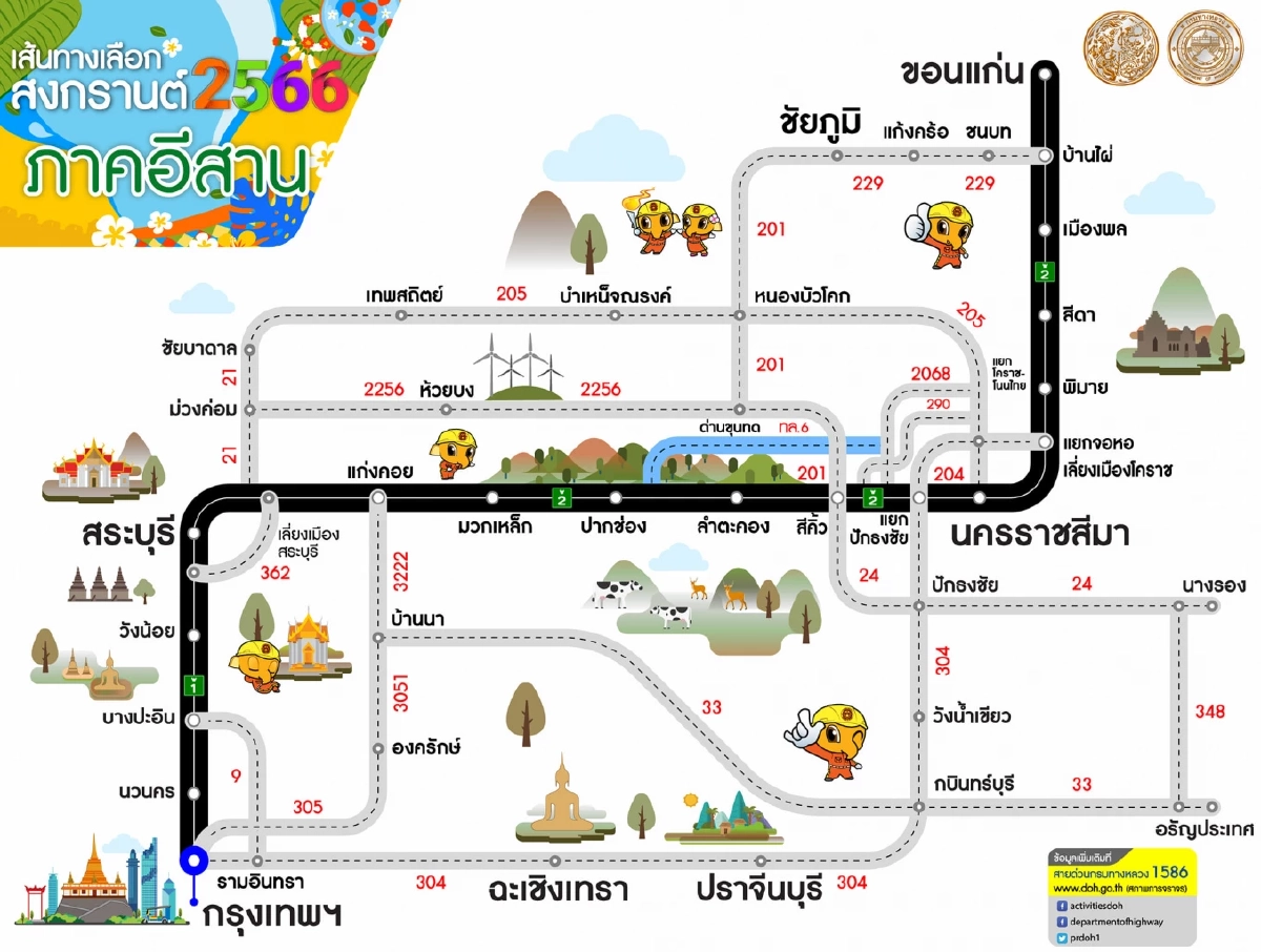 เส้นทางเลี่ยงการจราจรช่วงเทศกาลสงกรานต์ 2566 