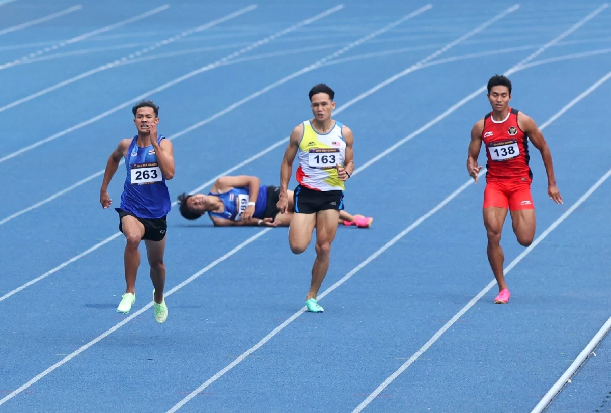 'บิว ภูริพล' เจ็บขณะวิ่ง ยังต้องลุ้น ขณะที่ 'ต้า สรอรรถ' สปีดซิวทอง ศึกซีเกมส์