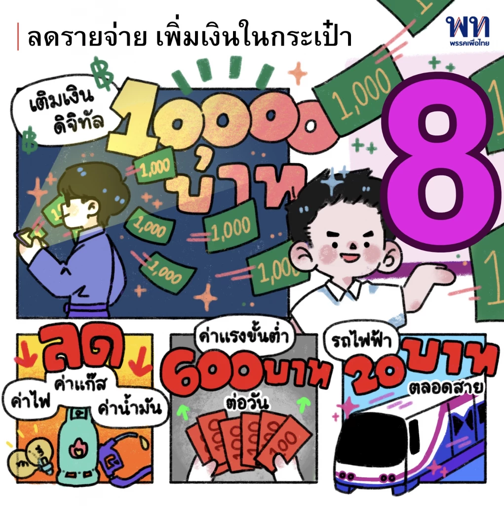 'ดร.ศิลป์' เอาใจสายอาร์ต ปล่อยการ์ตูนโปรโมทนโยบายหาเสียงเพื่อไทย