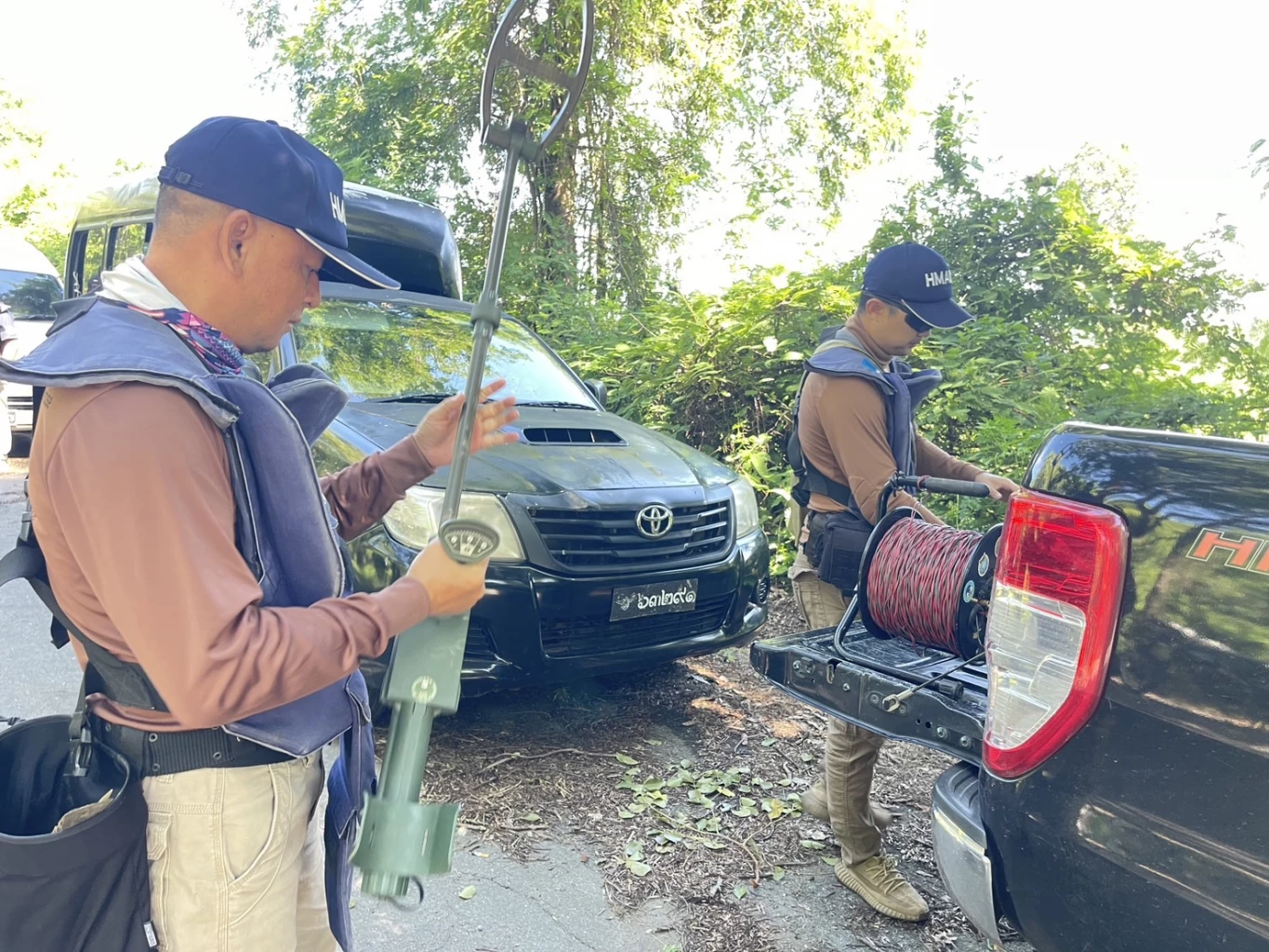 EOD เก็บกู้ทำลาย 'ทุ่นระเบิด' 3 ลูก ใกล้จุดคนไทยเหยียบขาขาด