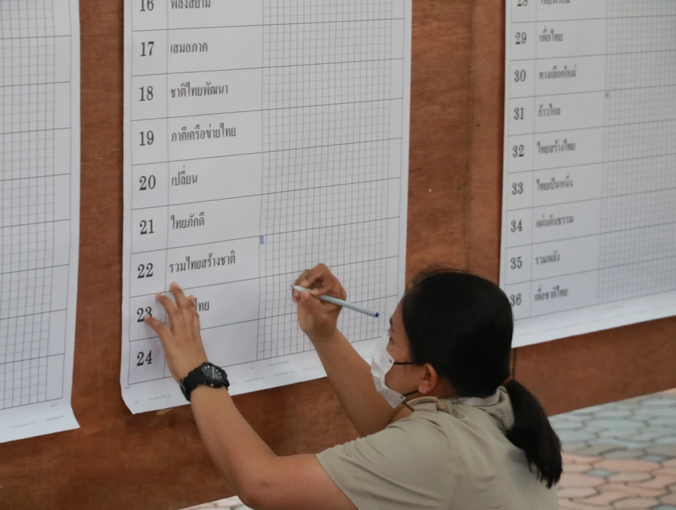 นับคะแนนหน่วยที่ 3 เขตป้อมปราบฯ เลือกตั้งที่ 1