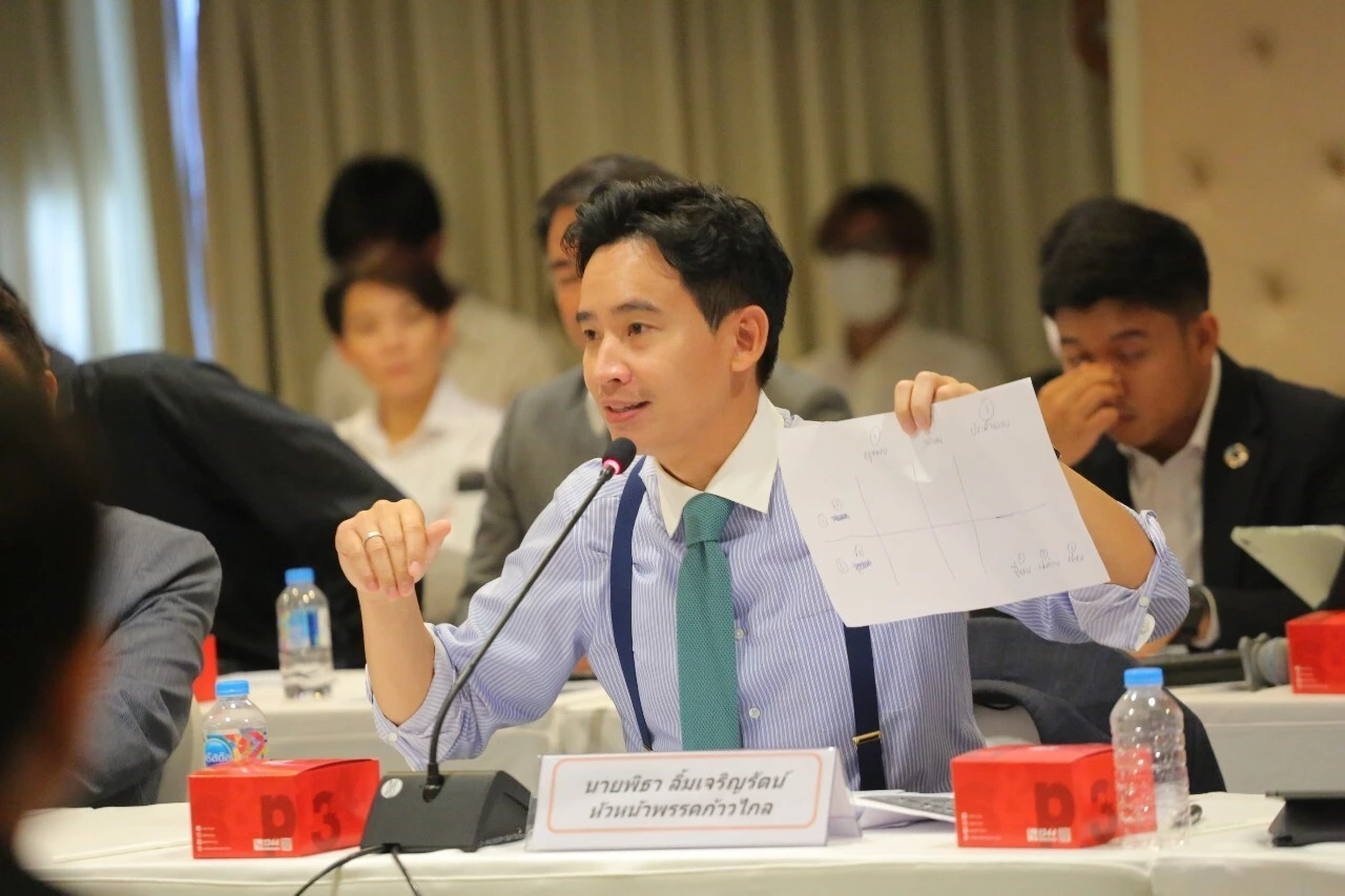 พิธา  ลิ้มเจริญรัตน์ หัวหน้าพรรคก้าวไกล