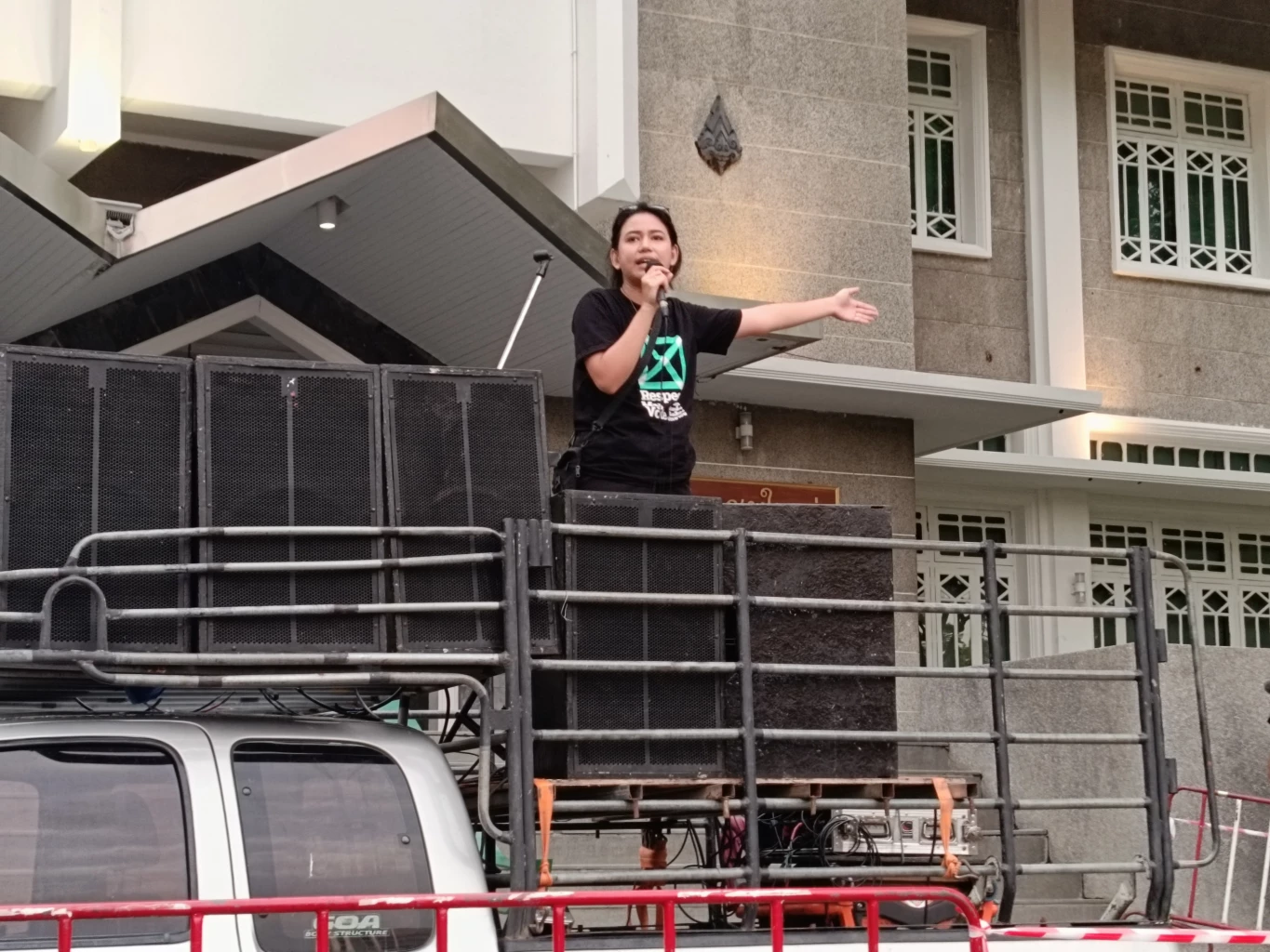 น.ส.ภัสราวลี ธนกิจวิบูลย์ผล หรือ มายด์ นักเคลื่อนไหวกิจกรรมทางการเมือง