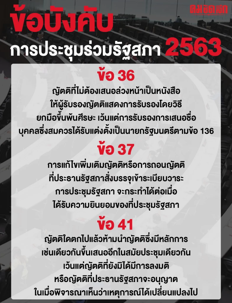 ข้อบังคับการประชุมรรัฐสภา 2563 