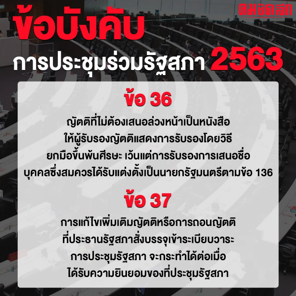 ข้อบังคับการประชุมรัฐสภา 2563