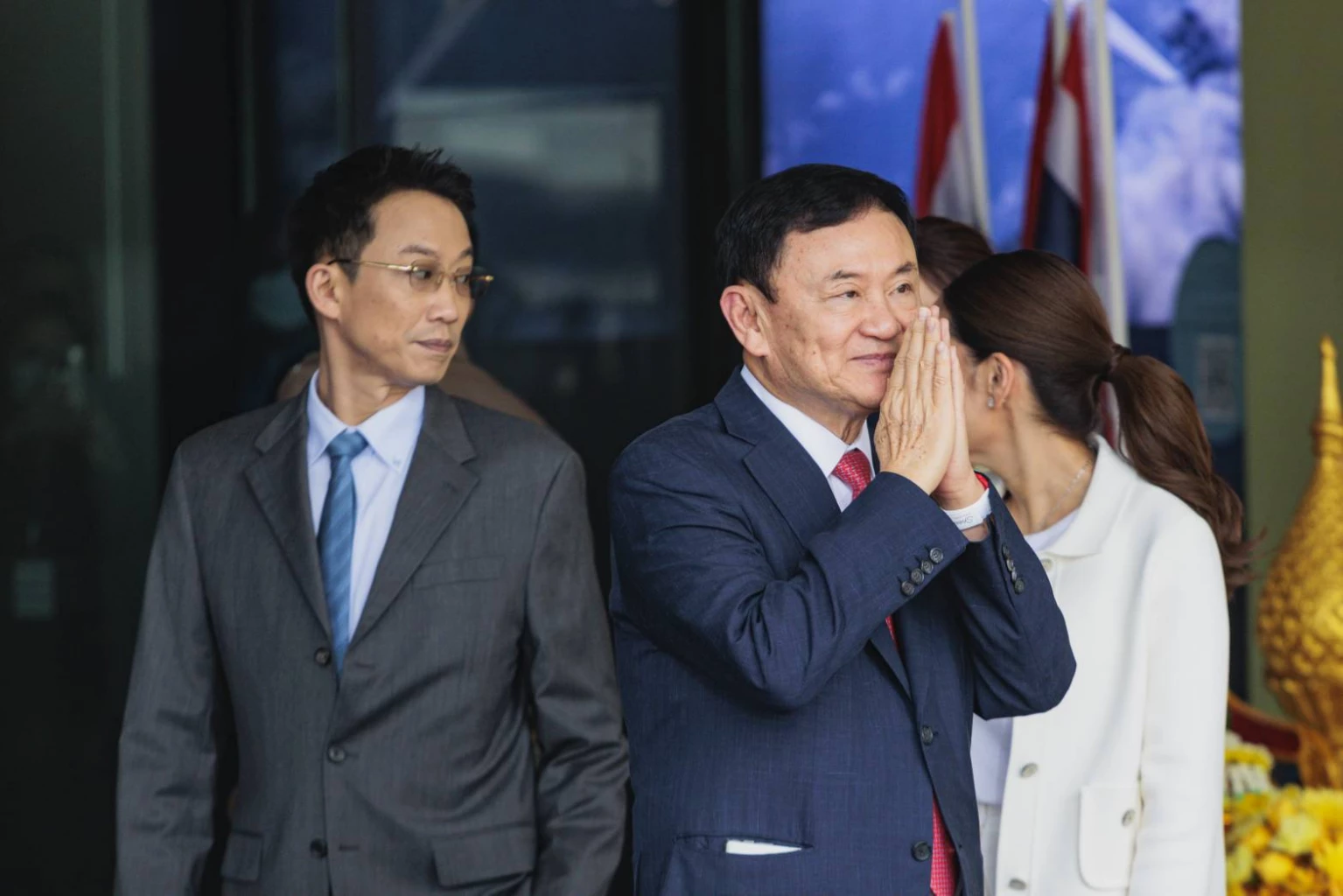 นายทักษิณ ชินวัตร อดีตนายกรัฐมนตรี เดินทางกลับประเทศไทย