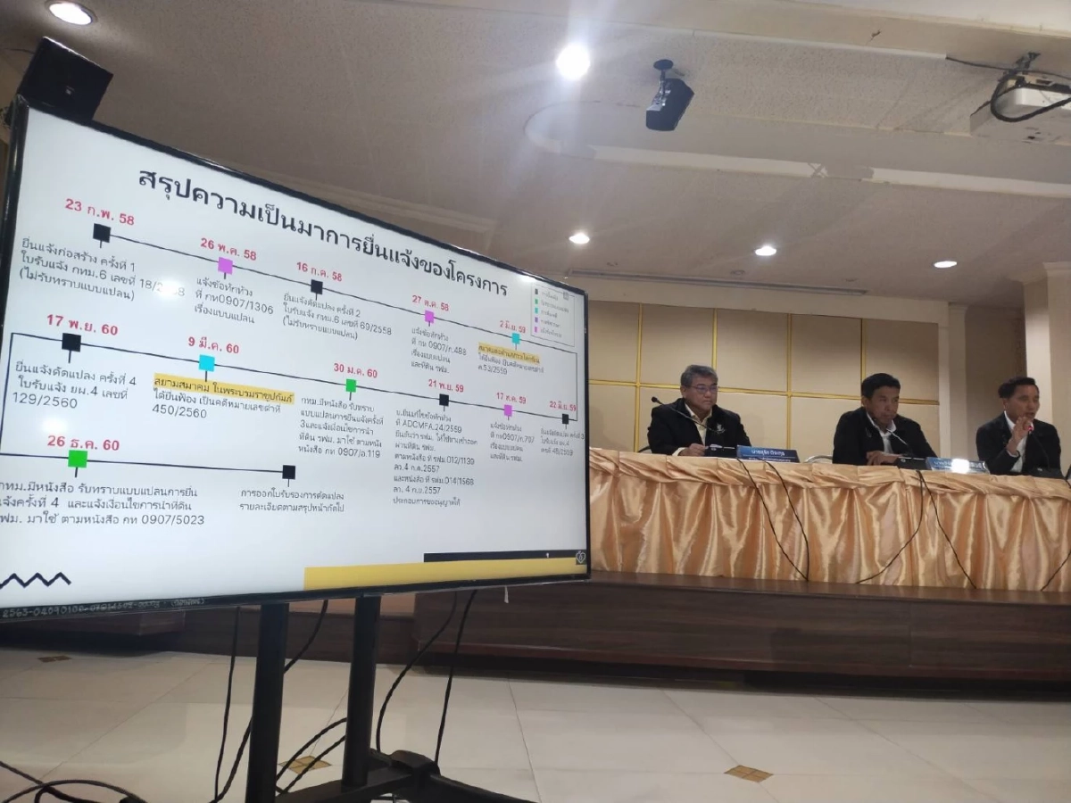 กทม.แถลงปม "แอชตัน อโศก" ที่ศาลาว่าการกรุงเทพมหานคร เสาชิงช้า เมื่อวันที่ 3 ส.ค. 2566