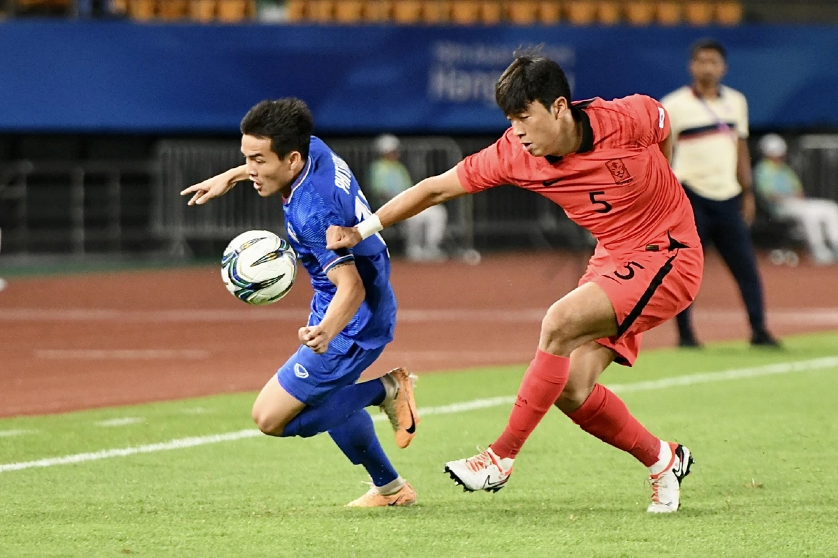 'ฟุตบอลทีมชาติไทย'   ฝันร้าย เกาหลีใต้ ถล่ม 4-0  เก็บชัย   แบ่งกลุ่ม เอเชียนเกมส์