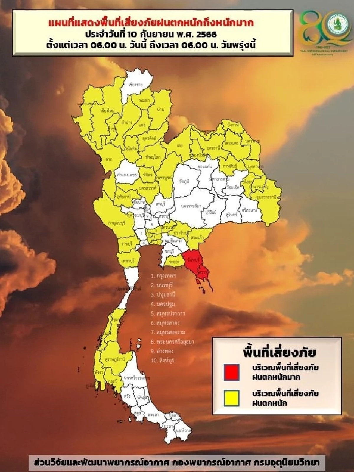 พื้นที่เสี่ยงฝนตก