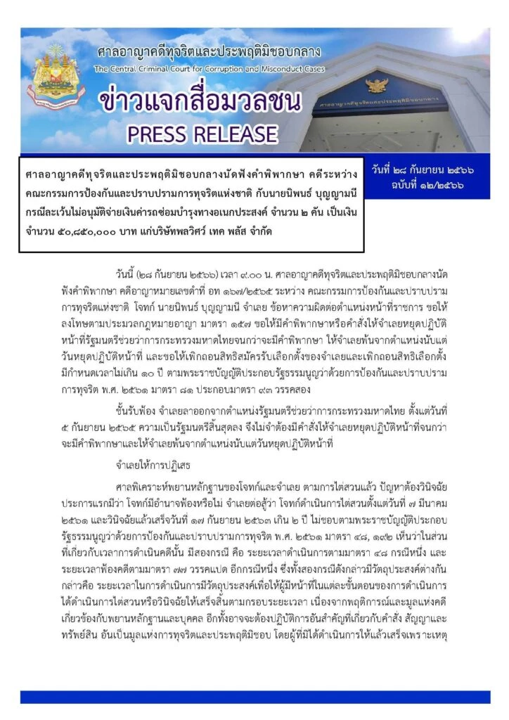 คำพิพากษา นิพนธ์ บุญญามณี คดี อบจ.สงขลา