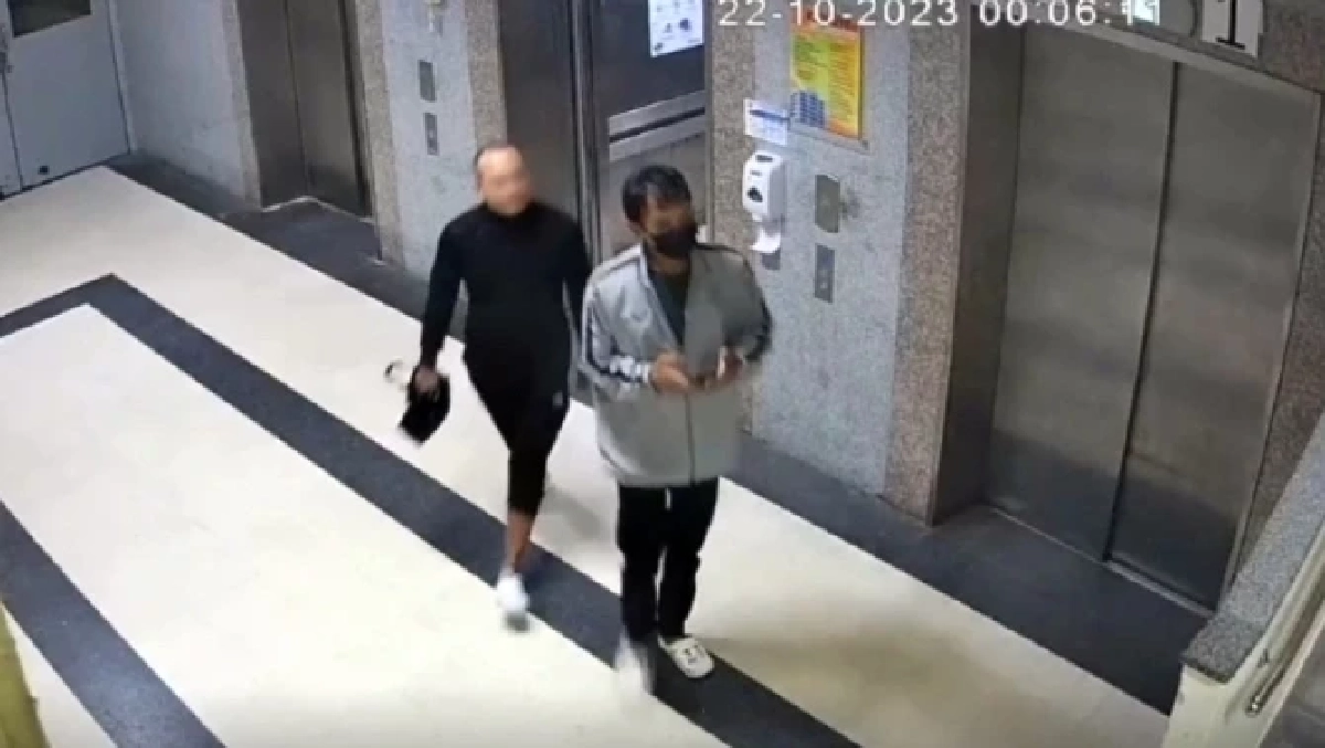 เสี่ยแป้ง นาโหนด ขณะหลบหนีออกจาก รพ.มหาราชนครศรีธรรมราช 