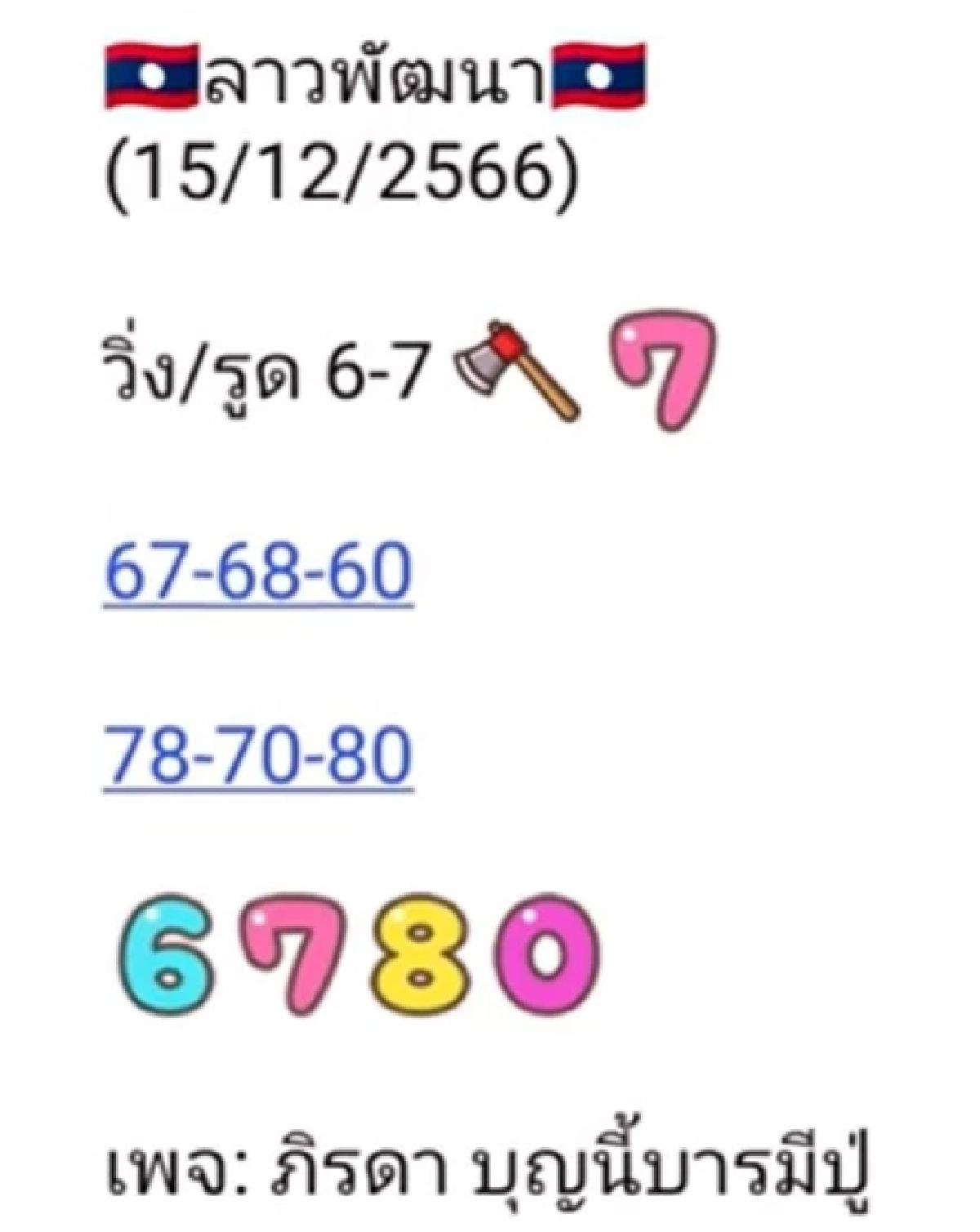 เลขเด็ดหวยลาว แม่น้ำหนึ่ง