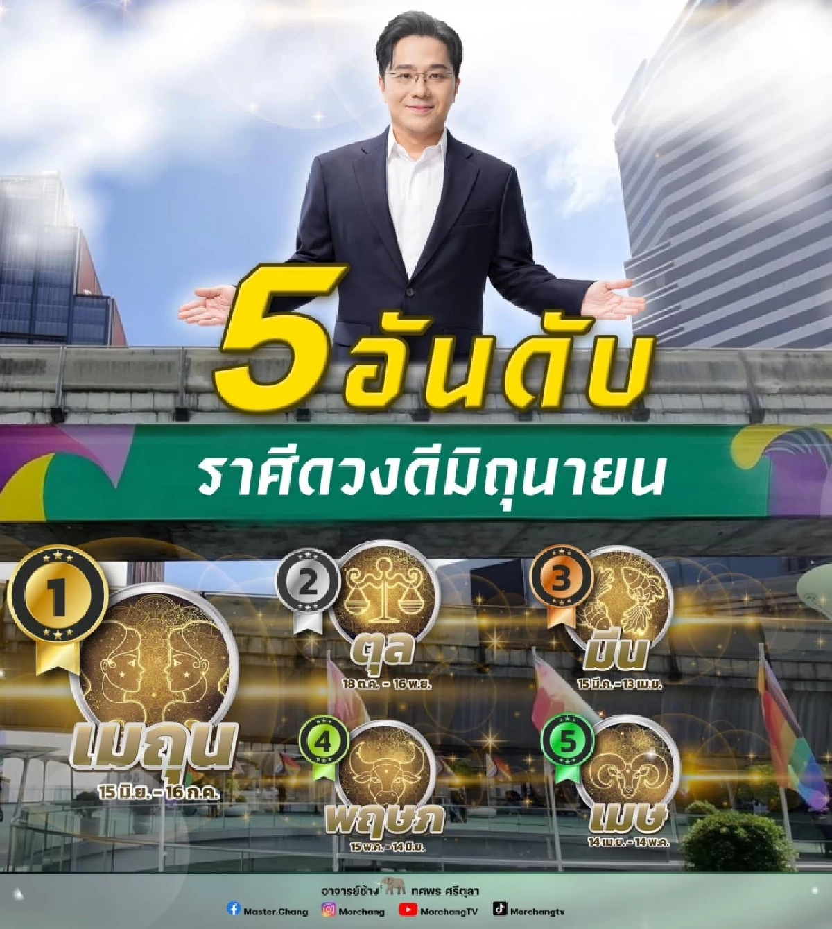 5 ราศีต่อไปนี้ ดวงดีที่สุดรับเดือนมิถุนายน เป็นการเริ่มต้นใหม่ที่ดีสุดๆ