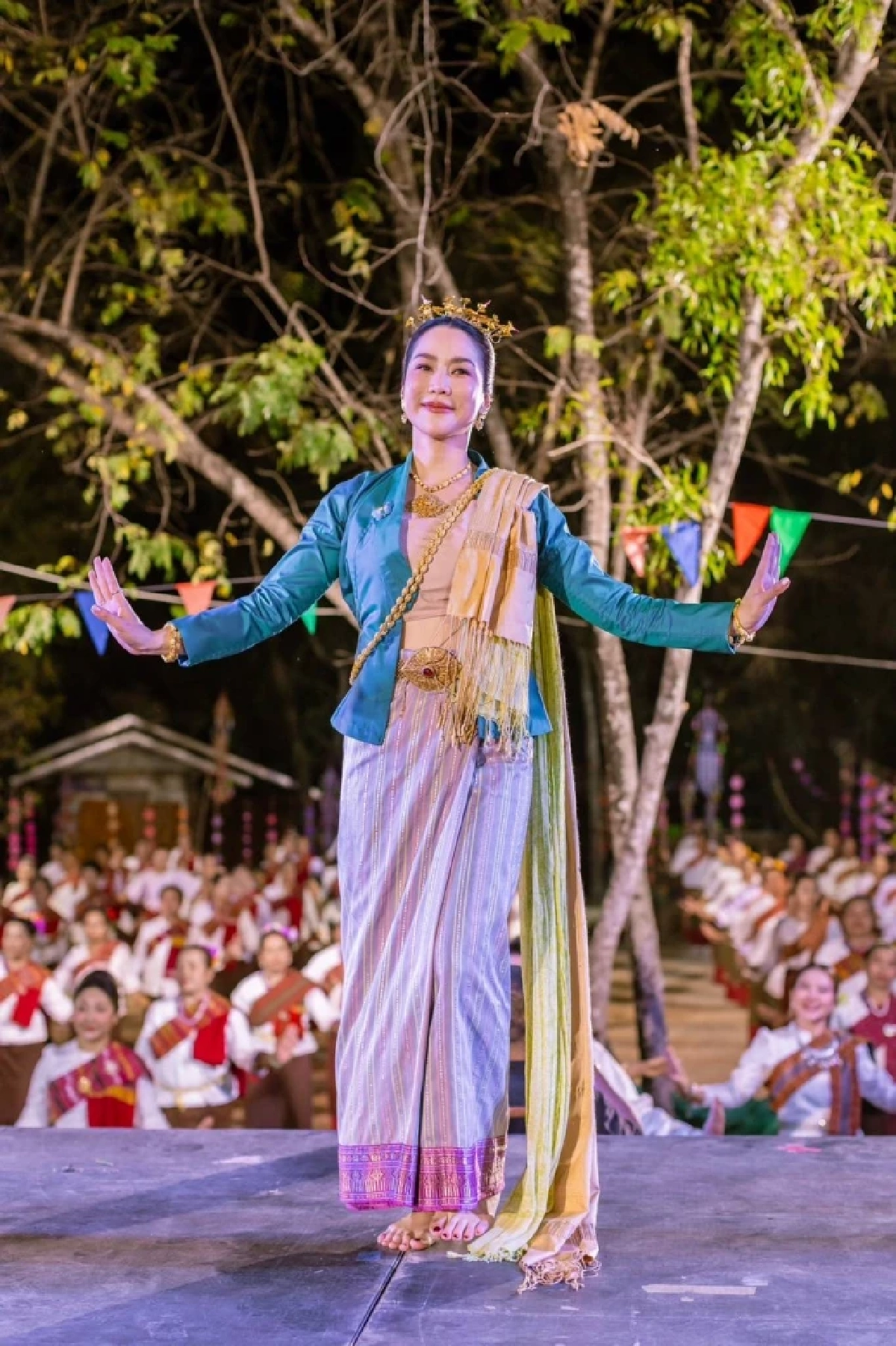 เลขเด็ด 1/3/68 "จั๊กจั่น" รำบวงสรวงปู่ศรีสุทโธย่าศรีปทุมมา ได้เลขเด็ด 3 ตัว