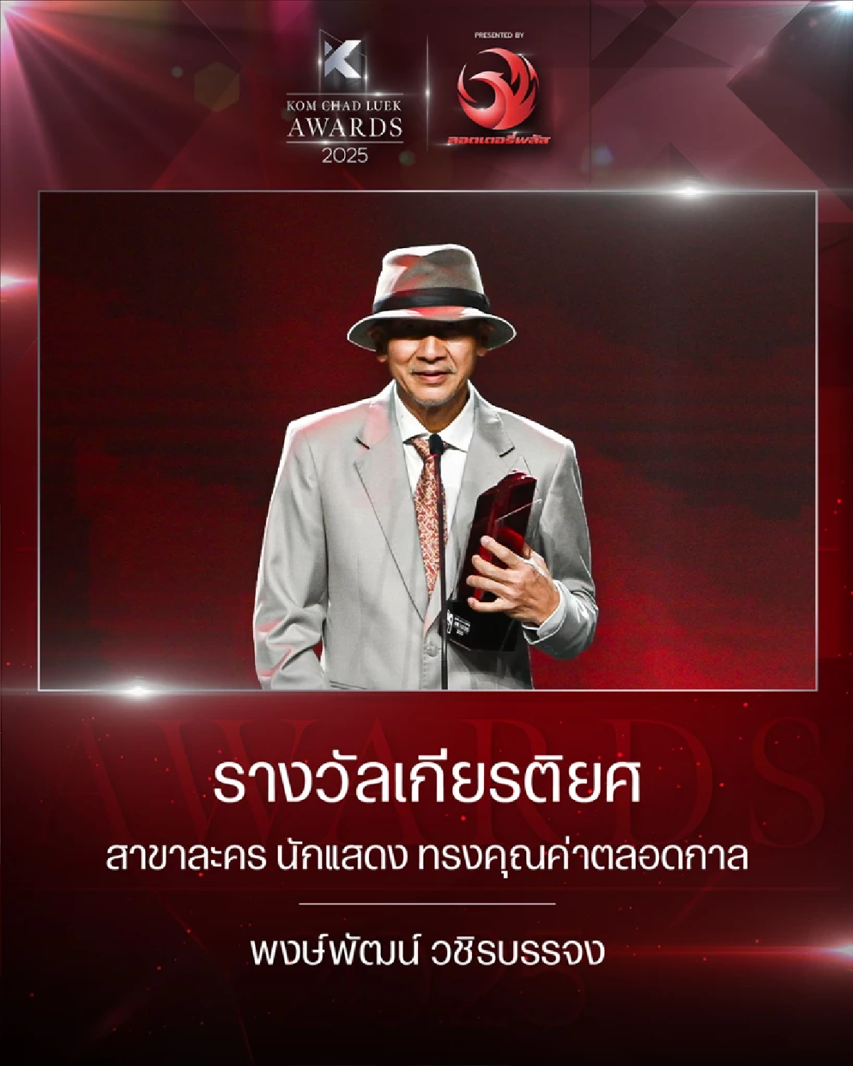 รางวัล \"เกียรติยศ ทรงคุณค่าตลอดกาล\" คมชัดลึก อวอร์ด ครั้งที่ 21