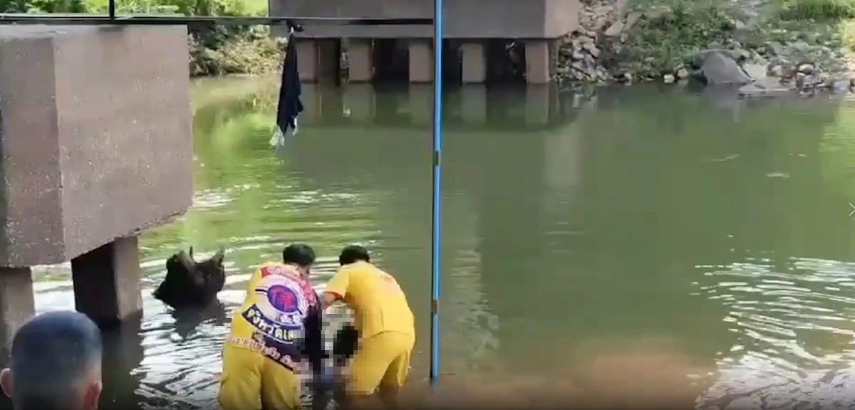 พบร่าง นร.นายสิบตำรวจ จมน้ำใต้สะพาน พร้อมข้อความ "ขอโทษ"