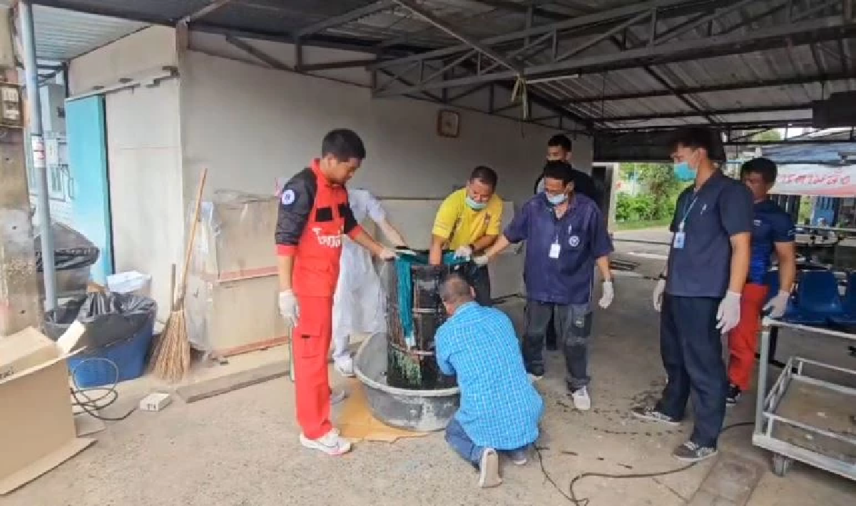 ตำรวจเร่งไขปม สาวนำรถไปถวายวัด เจออีกที ตกถังยางมะตอย อาการสาหัส