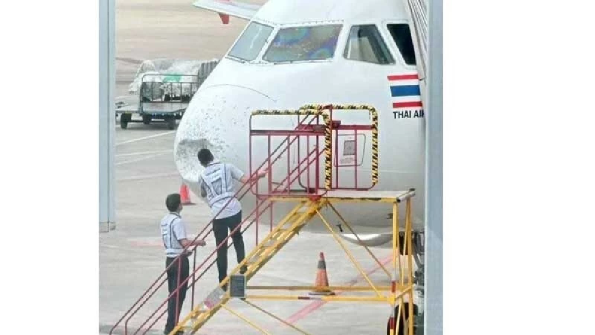 ระทึกกลางอากาศ! เพจดังเปิดภาพเครื่องบิน หลังโดนลูกเห็บยักษ์ถล่ม