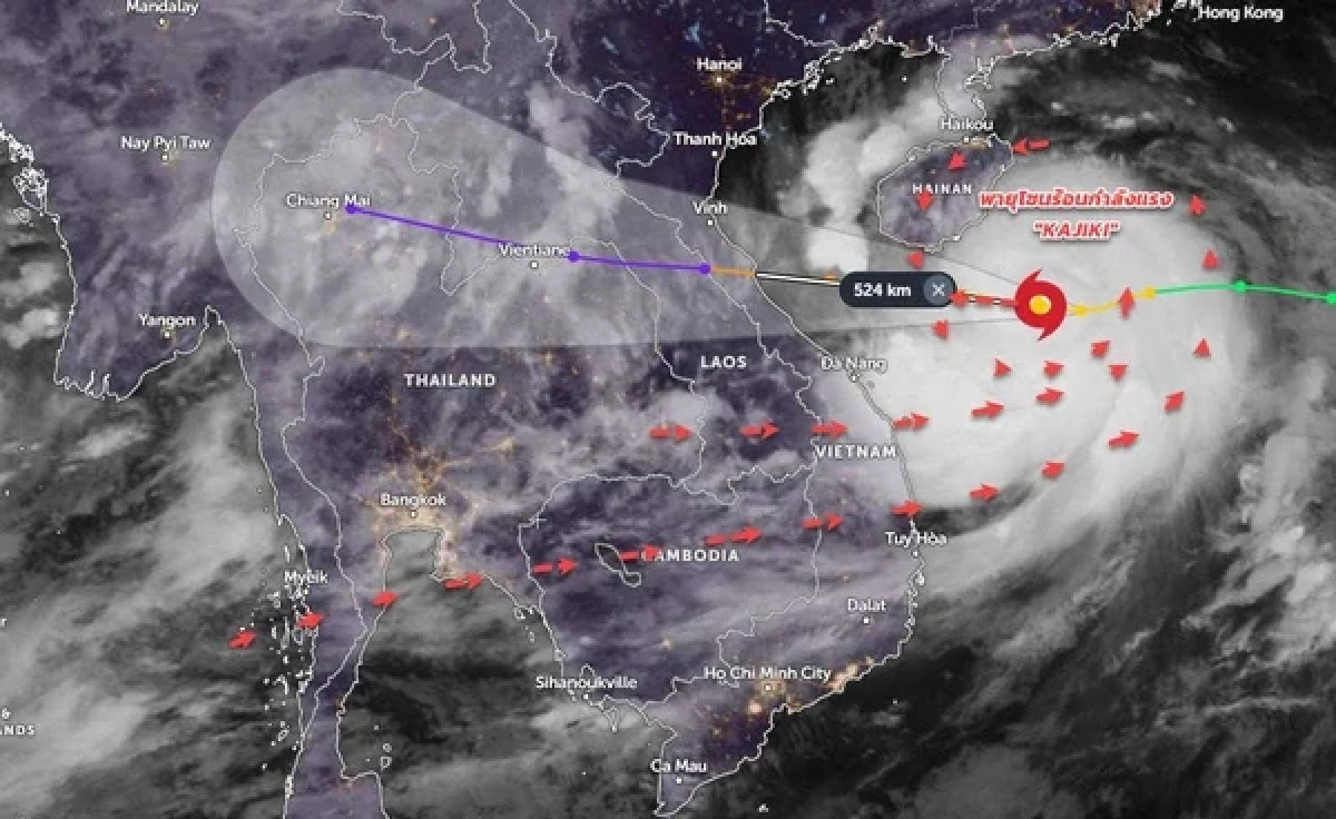กรมอุตุฯ เตือนวันนี้ “พายุคาจิกิ” ถล่มไทยฝนกระหน่ำหนัก 5 จังหวัด