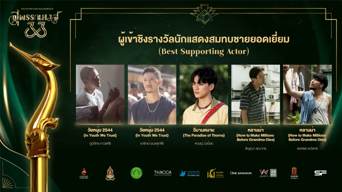 เปิดชื่อชิง \"สุพรรณหงส์ ครั้งที่ 33\" วงการหนังสะเทือน ลุ้นกันสนุก