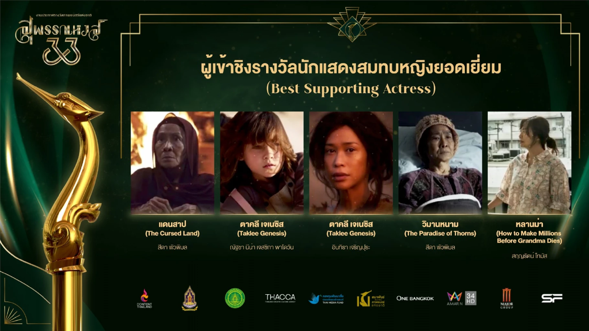 เปิดชื่อชิง \"สุพรรณหงส์ ครั้งที่ 33\" วงการหนังสะเทือน ลุ้นกันสนุก