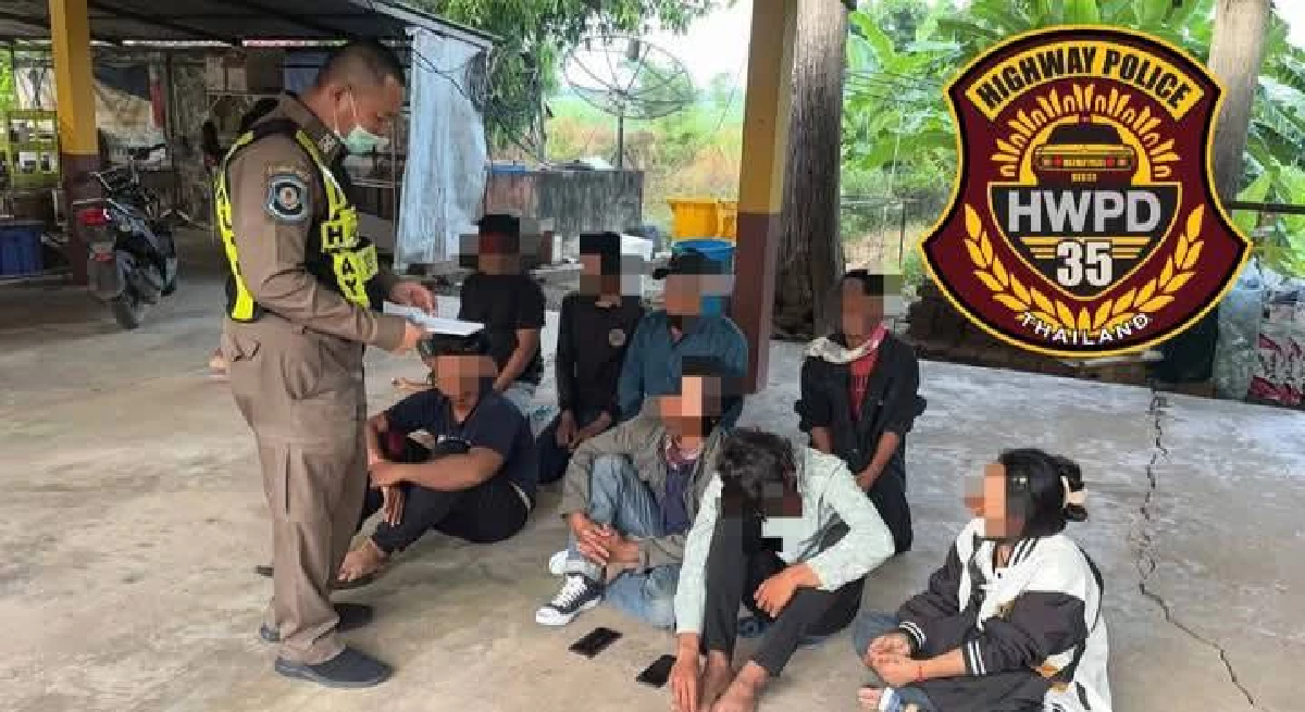 ตำรวจทางหลวง จับชาวกัมพูชา 9 ราย ลักลอบเข้าไทย เพื่อหางานทำ