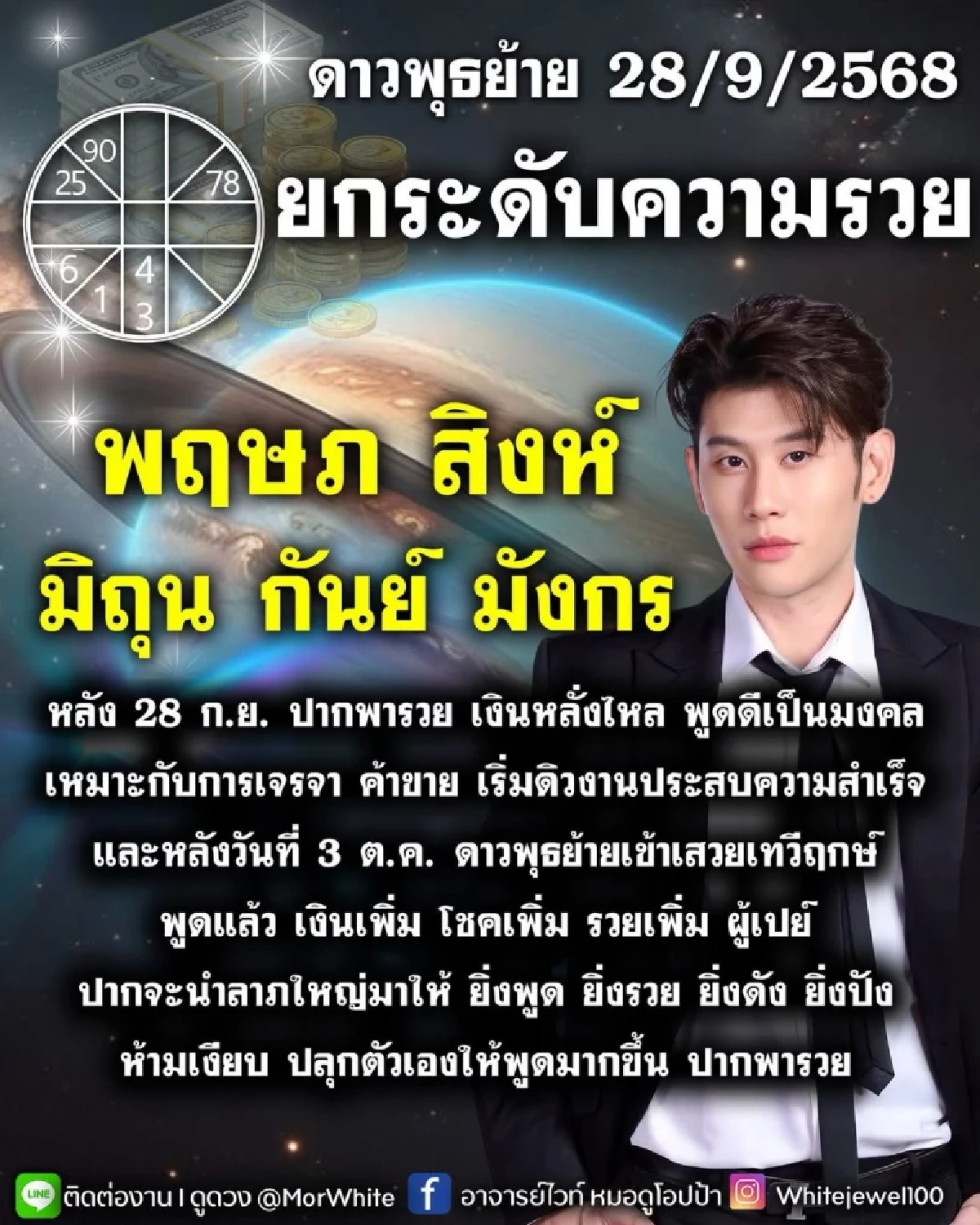 \"5 ราศี\" ปากพารวย เงินทองไหลมา เตรียมเฮ! ดาวพุธย้าย หลัง 28 ก.ย. นี้
