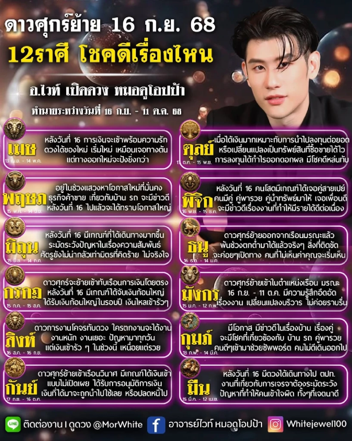 เตือน \"3 ราศี\" ดาวศุกร์ย้าย 16 ก.ย. เสี่ยงเจอมิตรคิดร้าย-คำพูดเป็นพิษ!