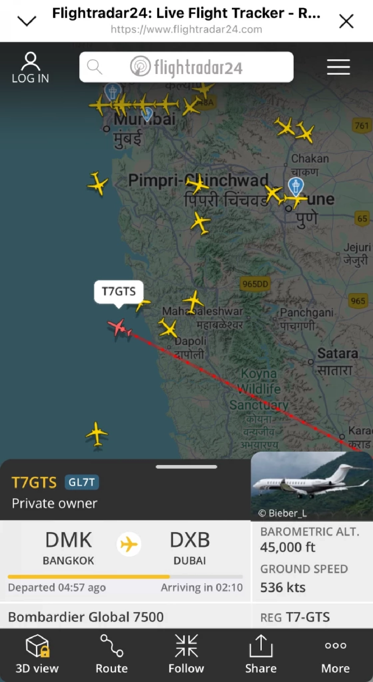 ชาวเน็ต ส่อง Flightradar24 เกาะติด \"เครื่องบินทักษิณ\" คาดไปดูไบ