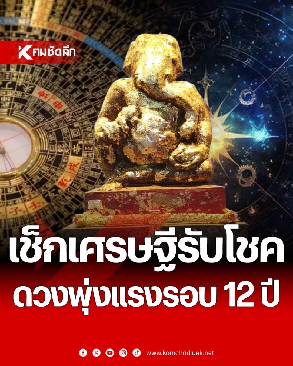 \'6 ราศี\' ดวงพุ่งแรงสุดในรอบ 12 ปี  เศรษฐีแสนสวย รับโชคใหญ่ เงินทองไหลมา
