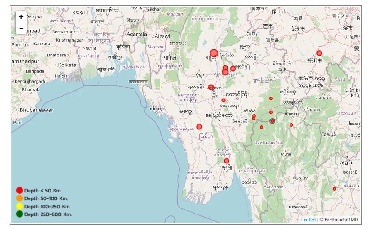 "แผ่นดินไหว" 3 ต.ค. 68 ไทยศูนย์กลางไหว 2 จุด เหนือ-อีสาน เช็กพิกัดระวัง