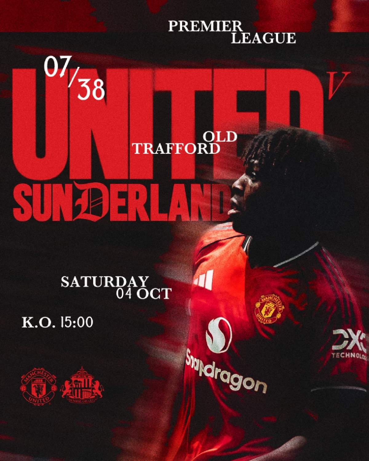LIVE ลิงค์ดูบอลสด พรีเมียร์ลีก \"แมนฯ ยูไนเต็ด พบ ซันเดอร์แลนด์\" 21.00 น.
