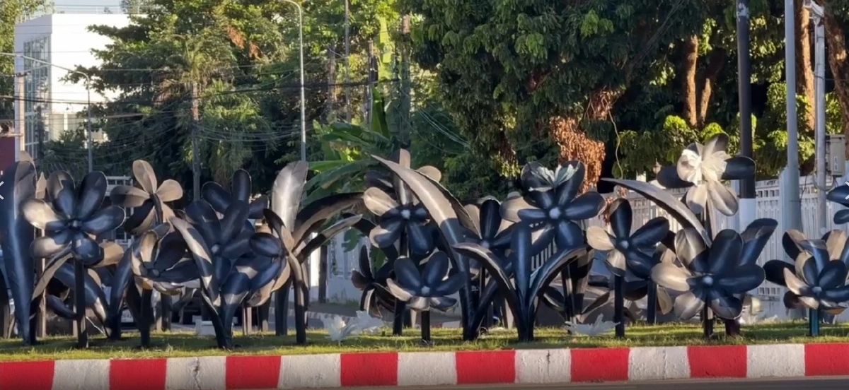 ดราม่าสนั่น เทศบาลเชียงใหม่ พ่นสีดำดอกไม้ประดับไฟงานยี่เป็ง