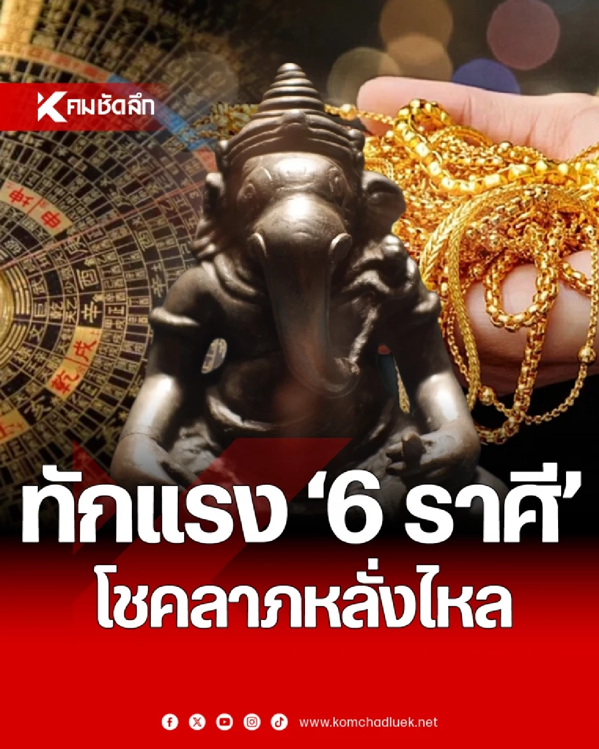 \'6 ราศี\'  โชคลาภไหลมาเทมา เตรียมตัวชีวิตปังเรื่องร้ายหายไป