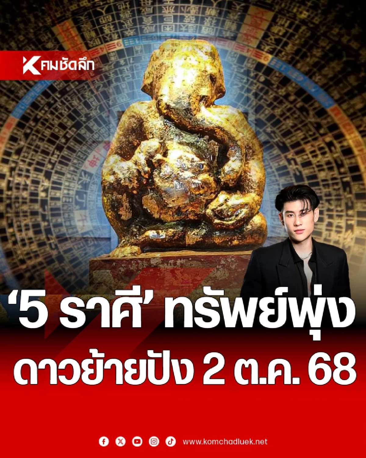 \"5 ราศี\" เงินไหลเข้าแรง 2 ต.ค. ดาวพฤหัสย้าย  หมอไวท์ ชี้หนุนรวยไวชั่วข้ามคืน!