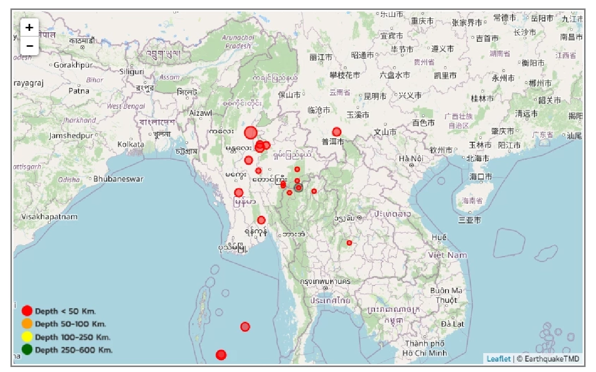 "แผ่นดินไหว" 3 ต.ค. 68 ไทยศูนย์กลางไหว 2 จุด เหนือ-อีสาน เช็กพิกัดระวัง