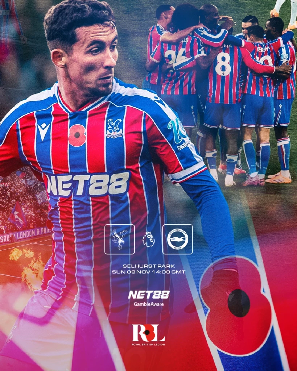 LIVE ถ่ายทอดสด พรีเมียร์ลีก \"คริสตัล พาเลซ พบ ไบรท์ตัน\" เวลา 21.00 น.