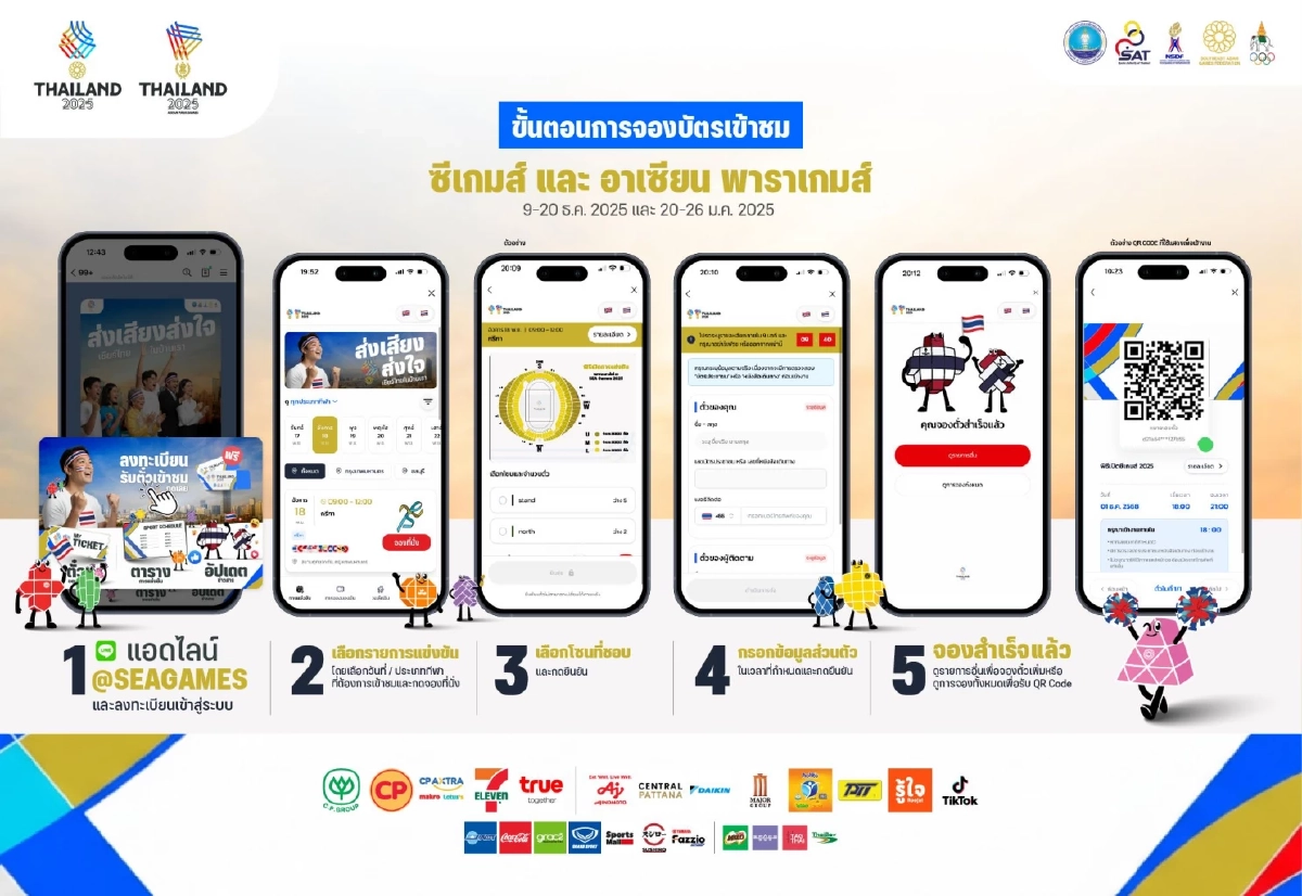 สรุปขั้นตอน-วิธีจองบัตร เข้าชมการแข่งขันกีฬา-พิธีเปิดซีเกมส์