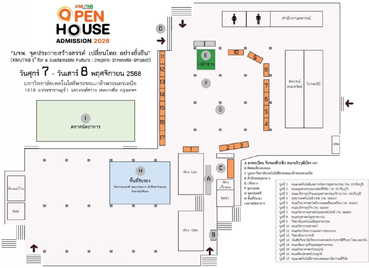 มาแล้ว KMUTNB Open House 2026 เปิดบ้าน มจพ. จัดกิจกรรม 7-8 พ.ย. 68 นี้